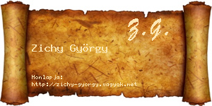 Zichy György névjegykártya